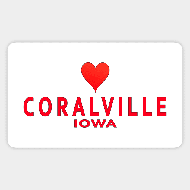 Coralville Iowa Sticker by SeattleDesignCompany
